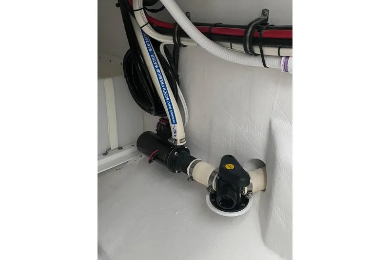 Slide: The Image of 2023 Onslow Bay 27 Offshore boat plumbing system with premium water sanitation hoses. - 13