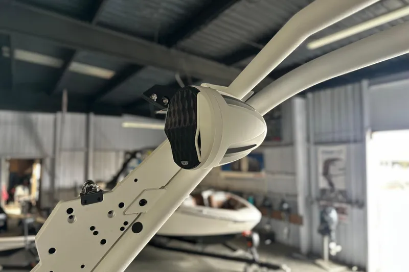 Slide: The Image of 2026 Malibu Wakesetter 23 LSV boat detail in a workshop setting. - 20