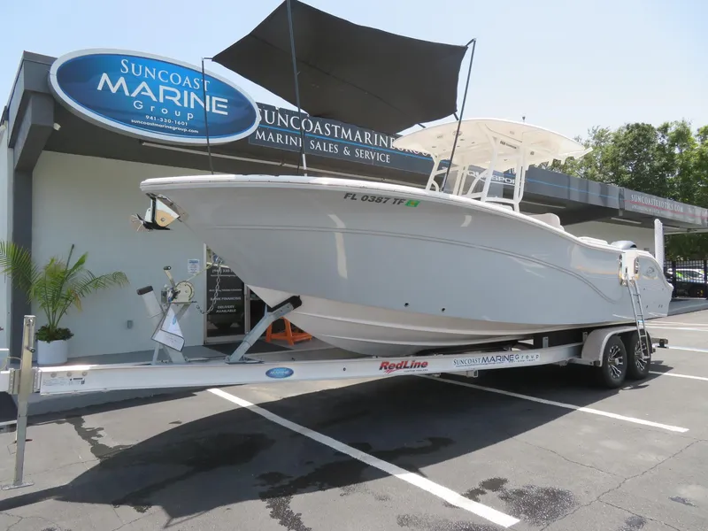 Slide: The Image of 2022 Sea Fox 268 Commander on trailer at Suncoast Marine. - 16