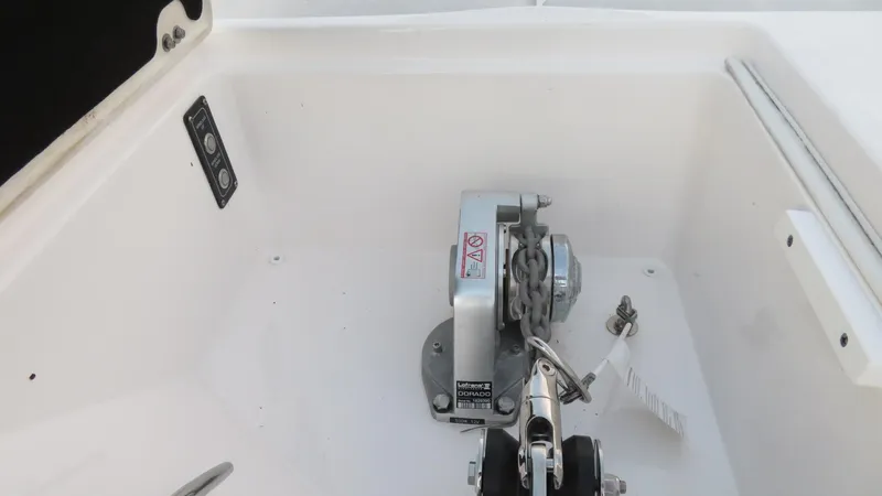 Slide: The Image of Anchor windlass on a 2022 Sea Fox 268 Commander boat. - 28