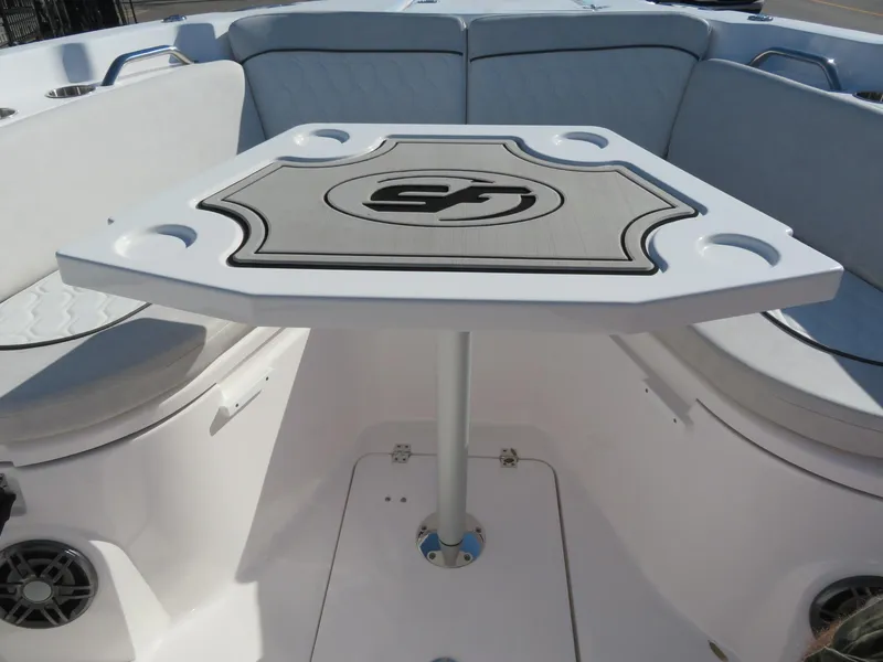 Slide: The Image of Interior view of 2022 Sea Fox 268 Commander with table. - 35