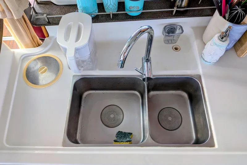 Slide: The Image of Modern kitchen sink on 2012 Fountaine Pajot Lipari Owners Version catamaran. - 24