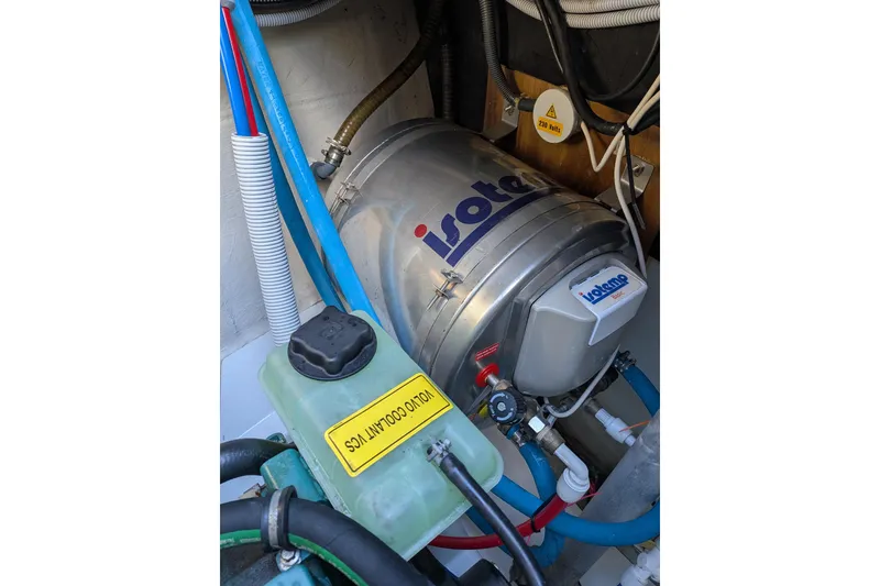 Slide: The Image of Engine compartment of 2012 Fountaine Pajot Lipari with Isotemp water heater and coolant system. - 55