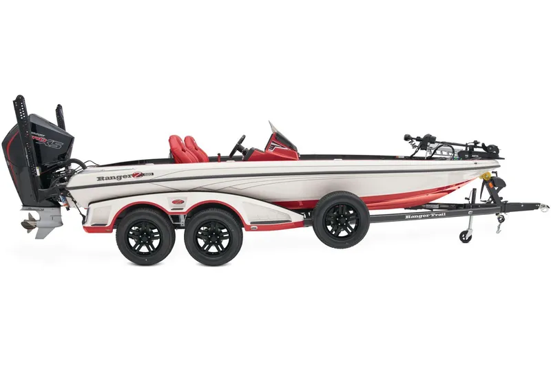 Slide: The Image of 2026 Ranger Z520 boat deck with advanced navigation system and spacious layout. - 10