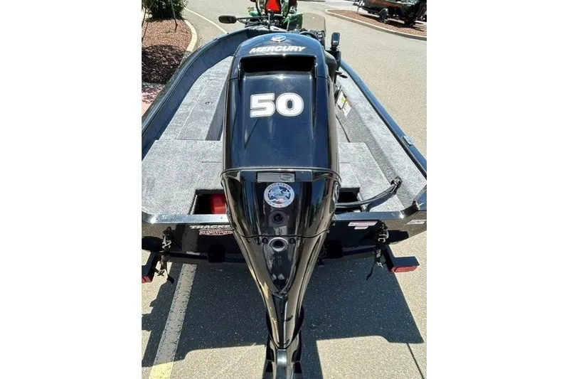 Slide: The Image of 2026 Tracker Super Guide V-16 SC boat with Mercury 50 HP outboard motor. - 3