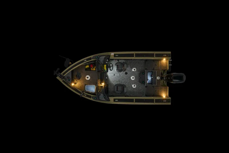 Slide: The Image of 2026 Tracker Targa V-18 Combo boat with powerful outboard motor on trailer. - 12