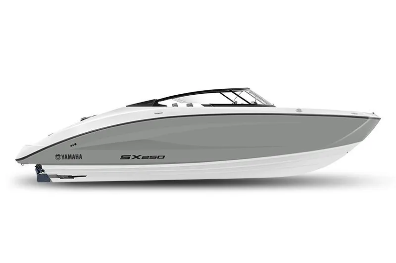 The Image of Manufacturer Provided Image: 2026 Yamaha Boats SX250, sleek gray and white design, side view. - 0