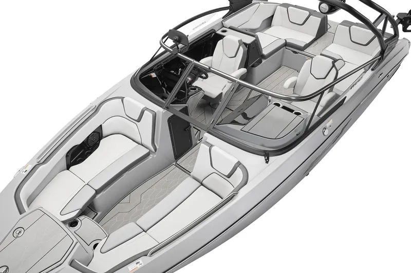 Slide: The Image of Manufacturer Provided Image: 2026 Yamaha Boats 252XE interior, featuring sleek, modern seating and spacious layout. - 4