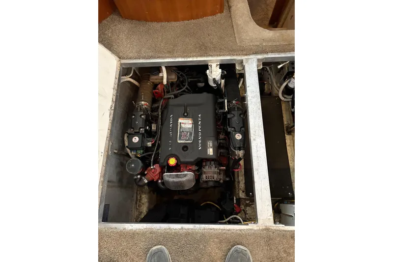 Slide: The Image of Engine compartment of a 2005 Carver 41 Cockpit Motor Yacht with Volvo Penta engine. - 20