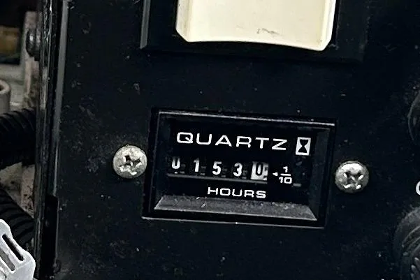 Slide: The Image of Hour meter reading 153 hours on 2006 Sea Ray 320 Sundancer. - 47