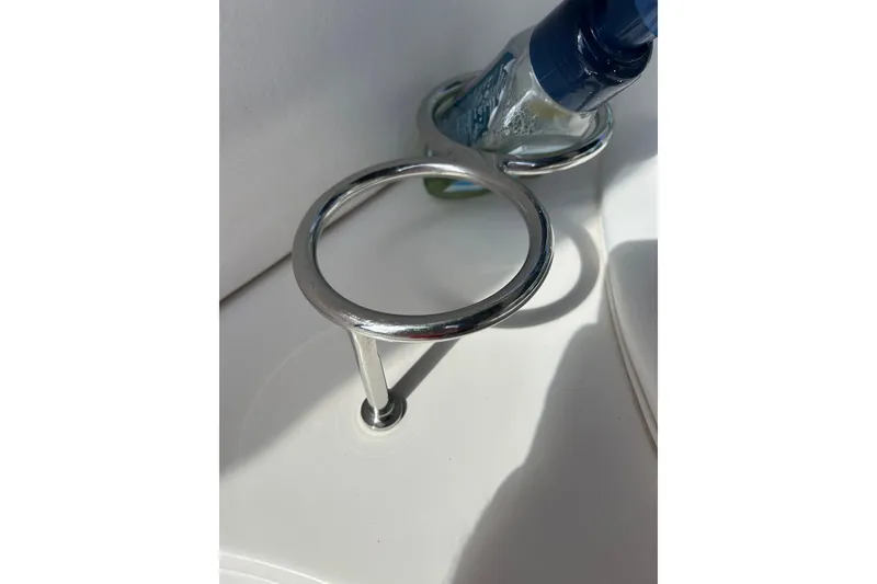 Slide: The Image of Stainless steel cup holder on 2006 Sea Ray 320 Sundancer boat. - 72