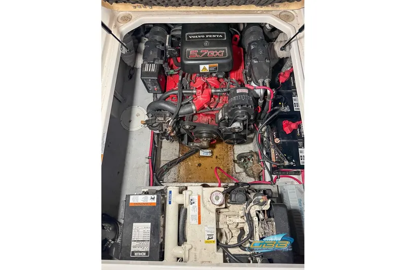 Slide: The Image of Engine compartment of 2001 Chris-Craft 26 Constellation with Volvo Penta 5.7 GXI engine. - 17