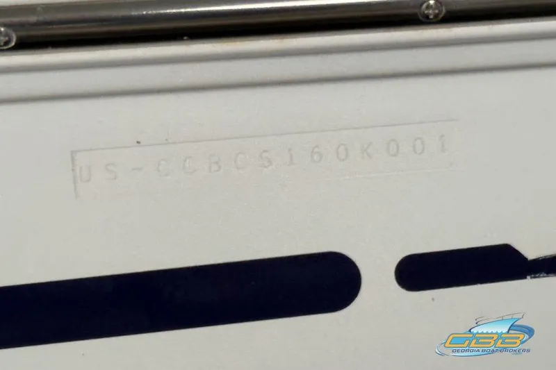 Slide: The Image of 2001 Chris-Craft 26 Constellation boat hull identification number close-up. - 24
