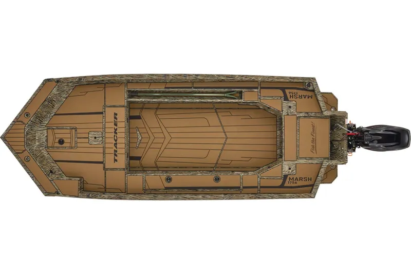 Slide: The Image of Tracker Grizzly 1756 T Marsh 2026, aerial view, brown design. - 16