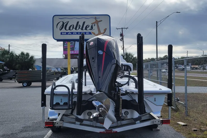 Slide: The Image of 2026 Blazer 675 Ultimate Bay boat at Nobles Marine dealership. - 6