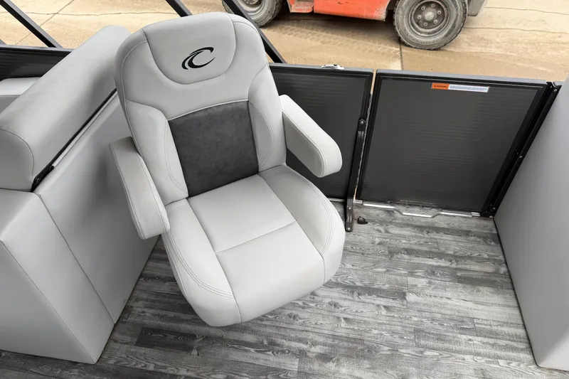 Slide: The Image of Luxurious 2019 Crest I SLRC boat seat with sleek design and comfortable armrests. - 9