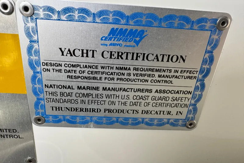 Slide: The Image of Yacht certification plaque for 2005 Formula 400 Super Sport, NMMA and U.S. Coast Guard compliant. - 29