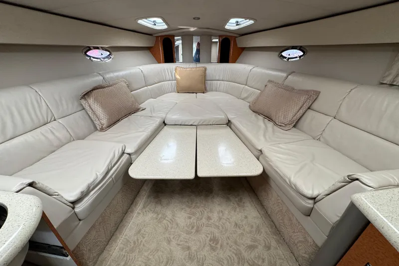Slide: The Image of Luxurious interior of a 2005 Formula 400 Super Sport yacht with plush seating and elegant decor. - 34