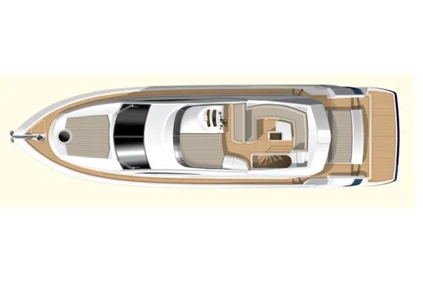 Slide: The Image of Top view of Sunseeker Manhattan 50 yacht layout, 2008 model. - 23