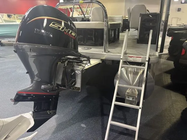 Slide: The Image of 2026 Godfrey Pontoons Xperience 2086 with Yamaha motor and ladder. - 13