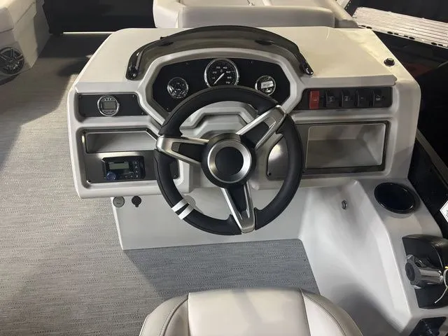 Slide: The Image of Godfrey Pontoons Xperience 2086 SFLX 2026 helm console. - 16