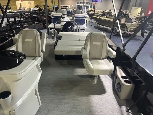 Slide: The Image of Interior of 2026 Godfrey Pontoons Xperience 2086 SFLX with luxurious seating. - 19