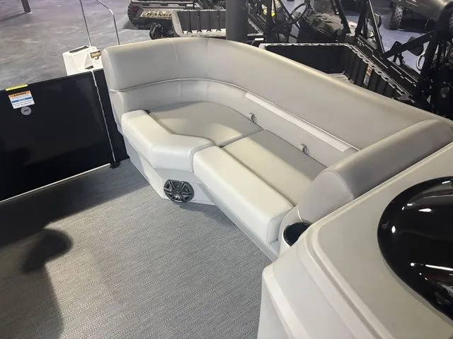 Slide: The Image of Interior of 2026 Godfrey Pontoons Xperience 2086 SFLX with gray upholstery. - 20