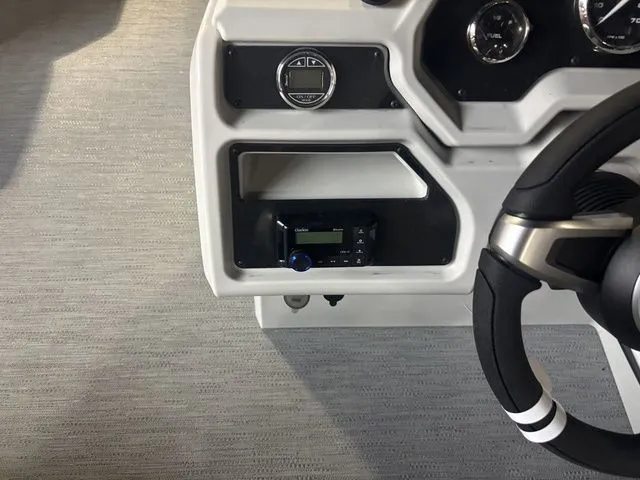 Slide: The Image of Dashboard of 2026 Godfrey Pontoons Xperience 2086 SFLX with controls and gauges. - 22