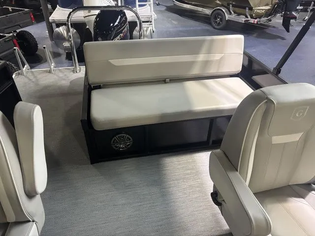 Slide: The Image of Interior of 2026 Godfrey Pontoons Xperience 2086 SFLX with beige seating. - 24