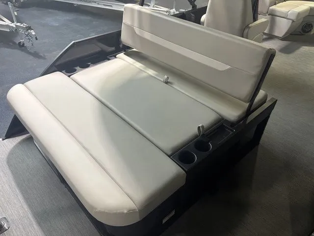 Slide: The Image of Seating area of Godfrey Pontoons Xperience 2086 SFLX 2026 with cup holders. - 25