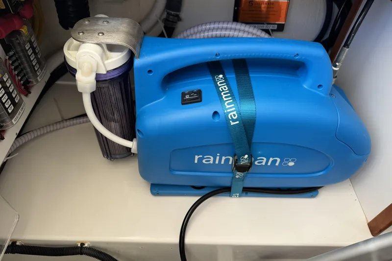 Slide: The Image of Rainman watermaker installed in a 2020 Back Cove 34O boat. - 49