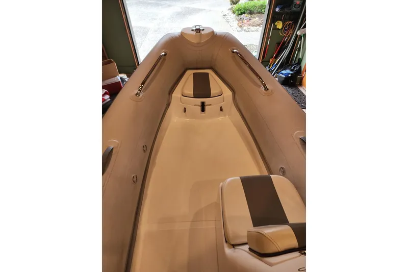 Slide: The Image of Interior view of 2014 Ocean Alexander 82 Cockpit Motoryacht, showcasing seating and design. - 75