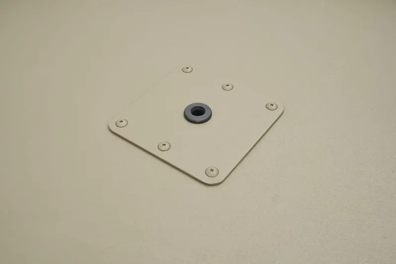 Slide: The Image of Manufacturer Provided Image: 2025 Tracker Grizzly 2072 CC Sportsman boat deck detail with mounting plate. - 15