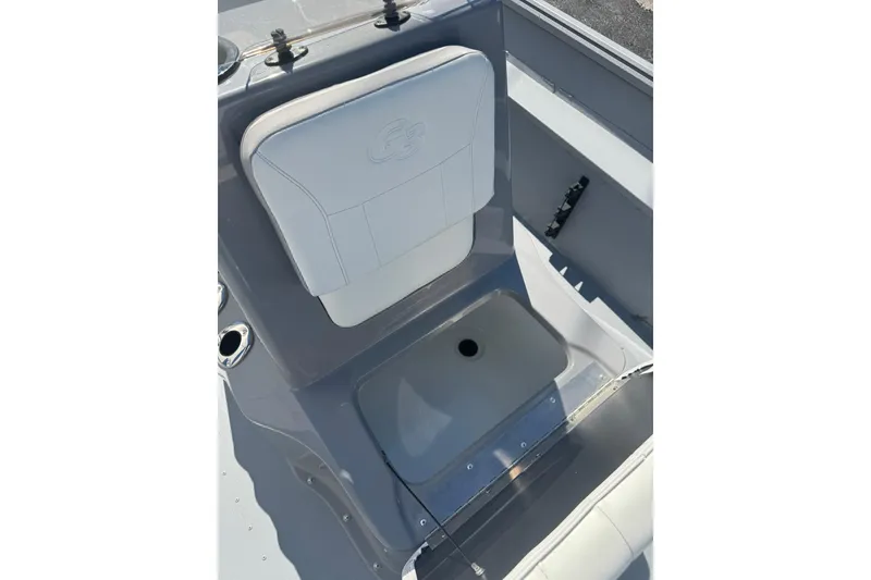Slide: The Image of 2026 G3 Bay 17 boat seat with storage compartment, featuring sleek design and durable materials. - 7