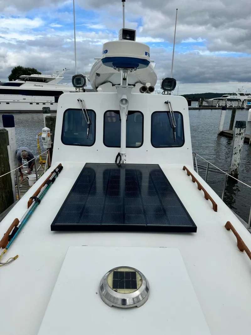 Slide: The Image of Foredeck Looking Aft and Solar Panel - 25