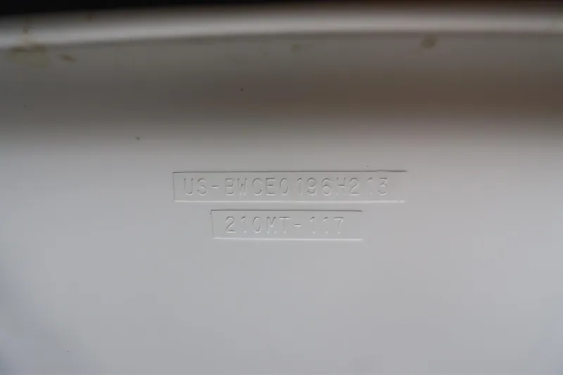 Slide: The Image of Hull identification number on 2013 Boston Whaler 210 Montauk boat. - 37