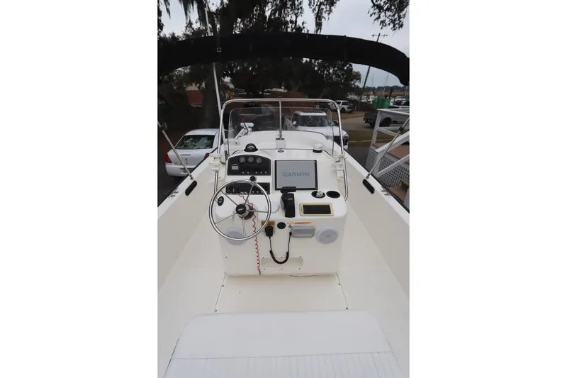 Slide: The Image of 2013 Boston Whaler 210 Montauk boat console with Garmin navigation system. - 9
