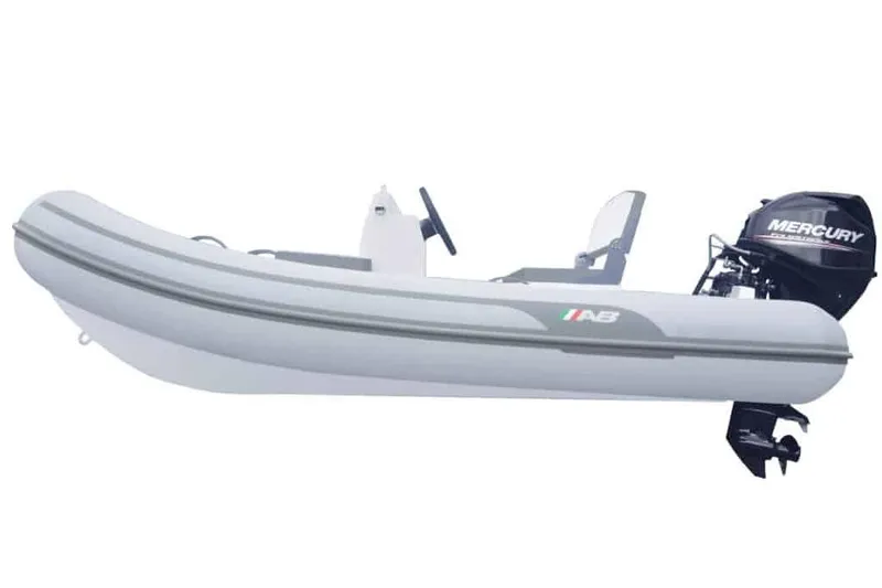 Slide: The Image of 2023 AB Inflatables Mares 12 VSX boat with Mercury outboard motor. - 3