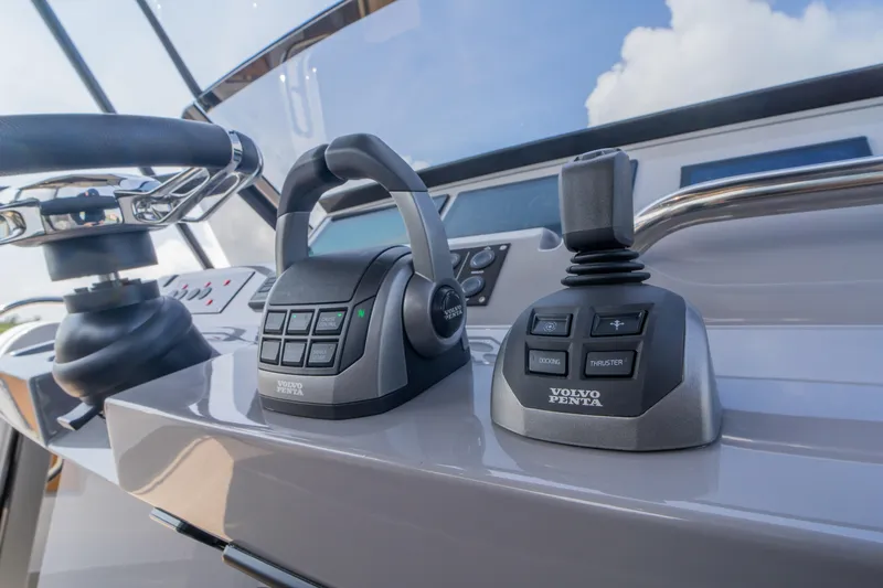 Slide: The Image of 2024 Pardo Yachts P43 deck view under bright sun and clear sky. - 21