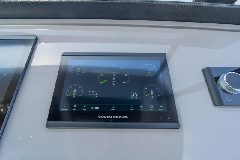 Slide: The Image of Luxurious 2024 Pardo Yachts P43 deck with elegant seating and scenic water view. - 27