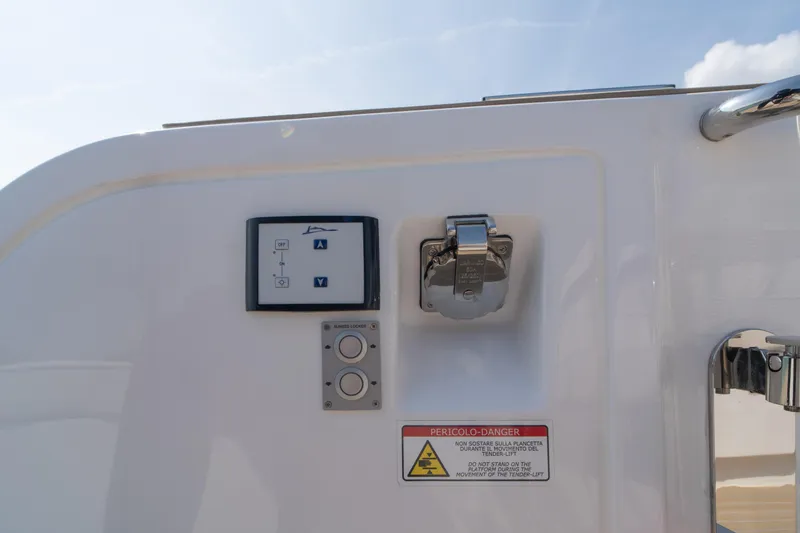 Slide: The Image of 2024 Pardo Yachts P43 sun deck with luxurious white cushions on blue water. - 32