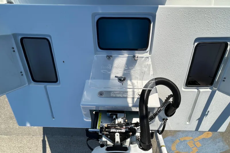 Slide: The Image of 2026 Shallow Stalker CAT 211 PRO boat interior with control panel and equipment. - 8