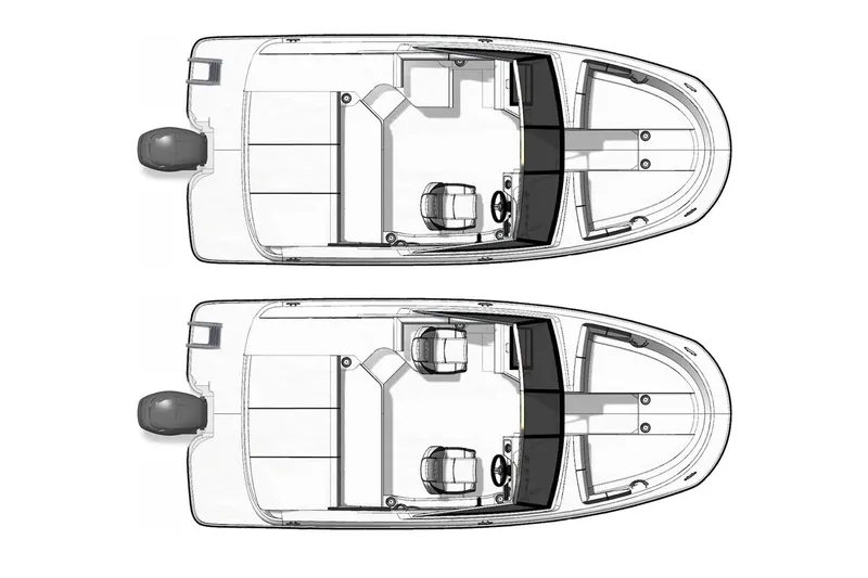 Slide: The Image of Manufacturer Provided Image: Top-down view of 2021 Sea Ray SPX 190 OB boat layout. - 18