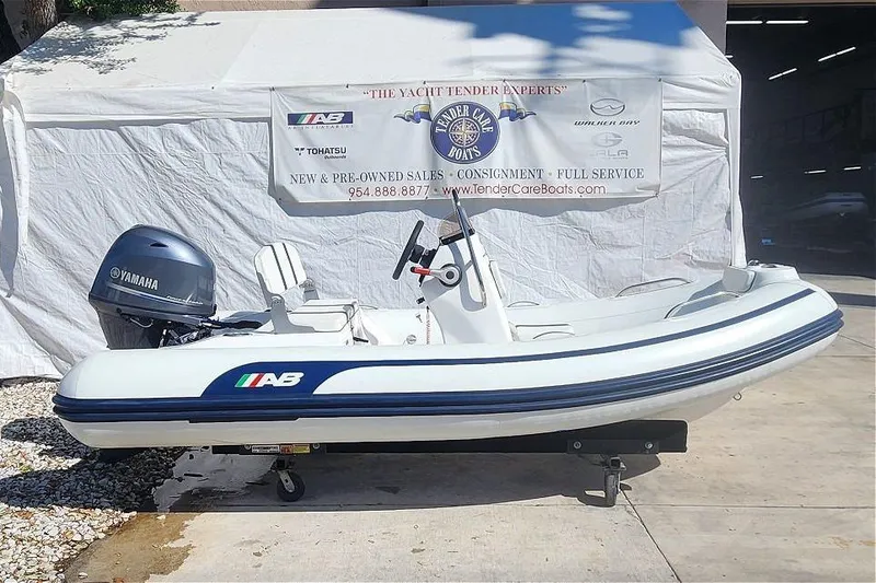 The Image of 2024 AB Inflatables Oceanus 13 VST with Yamaha 50HP, displayed outdoors. - 0