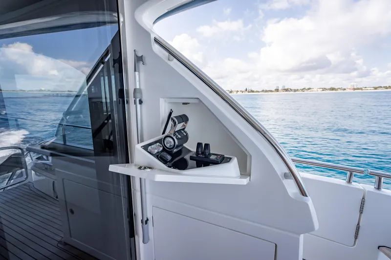 Slide: The Image of Control panel on 2023 Princess Y72 yacht with ocean view. - 38