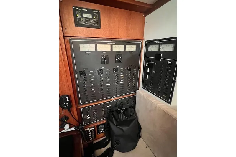 Slide: The Image of Electrical control panel on a 1985 Robert Clark Ketch sailboat. - 40