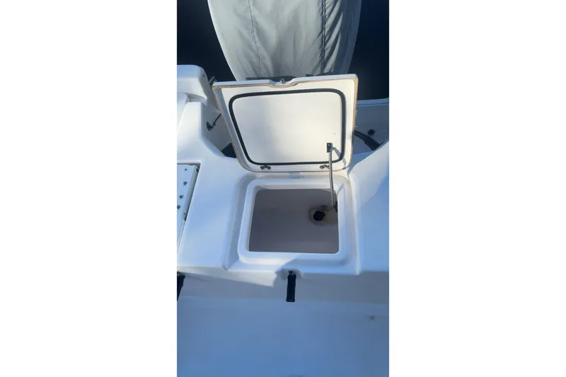 Slide: The Image of Open storage compartment on a 2019 Sea Fox 200 Viper boat. - 14