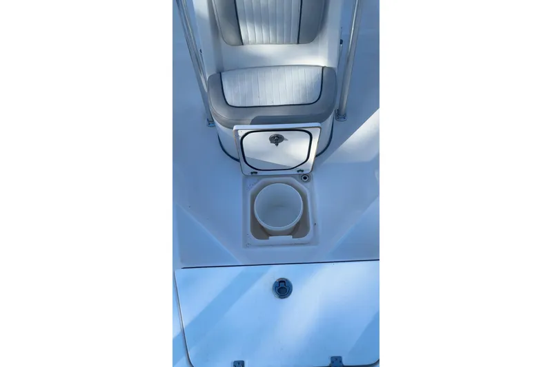 Slide: The Image of 2019 Sea Fox 200 Viper boat interior with seating and storage compartments. - 8