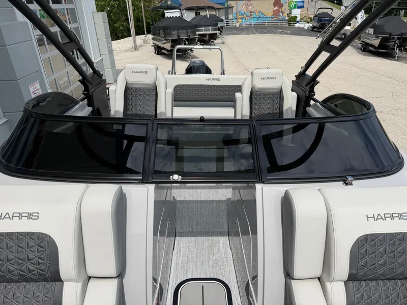 Slide: The Image of Interior view of Harris Solstice DC 250 boat, model year 2026. - 14