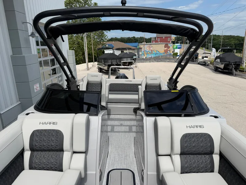 Slide: The Image of Interior view of Harris Solstice DC 250 pontoon boat, model year 2026. - 16